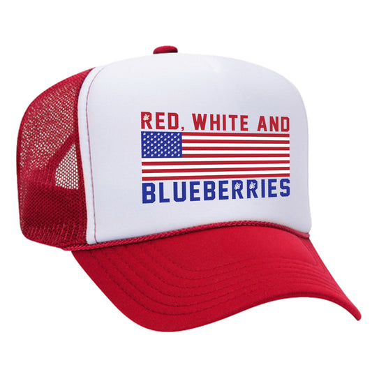 Red, White, And Blueberries Foam Trucker Hat