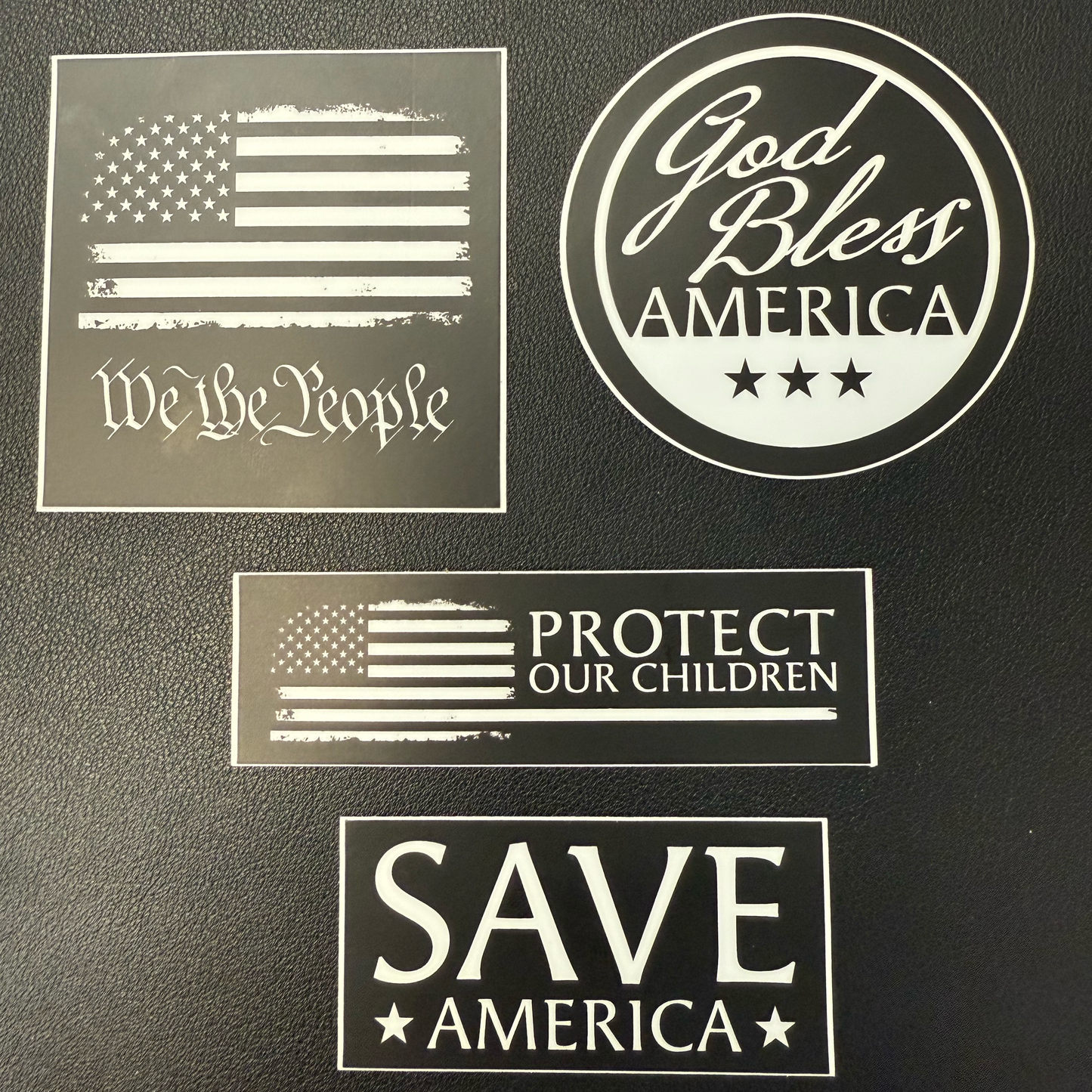 We The People Black Sticker Pack