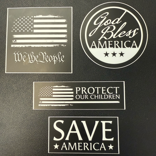 We The People Black Sticker Pack